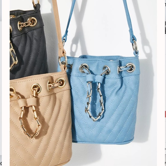 Free People Elle Bucket Bag (Blue) - Picture 1 of 8
